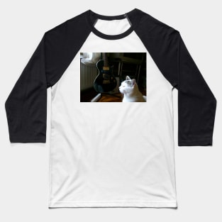 The Cat and the Guitar Baseball T-Shirt